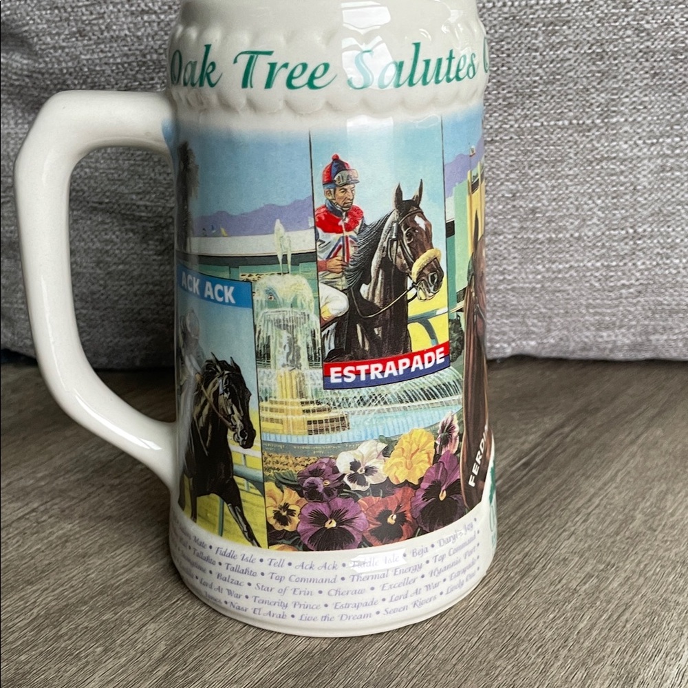 Oak Tree Racing Association Commemorative Ceramic Stein - Cream/Green - Picture 4 of 7